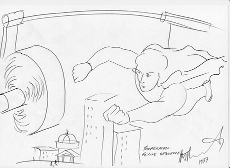 December 1, 2014: "Superman: The Movie" Flying Sketch Discovered in Attic
