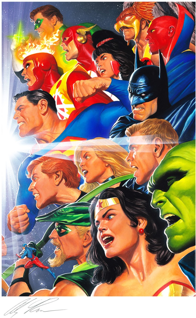 Sideshow Launches Pre-Orders for 'JLA: Warriors of Justice' Fine Art Print by Alex Ross