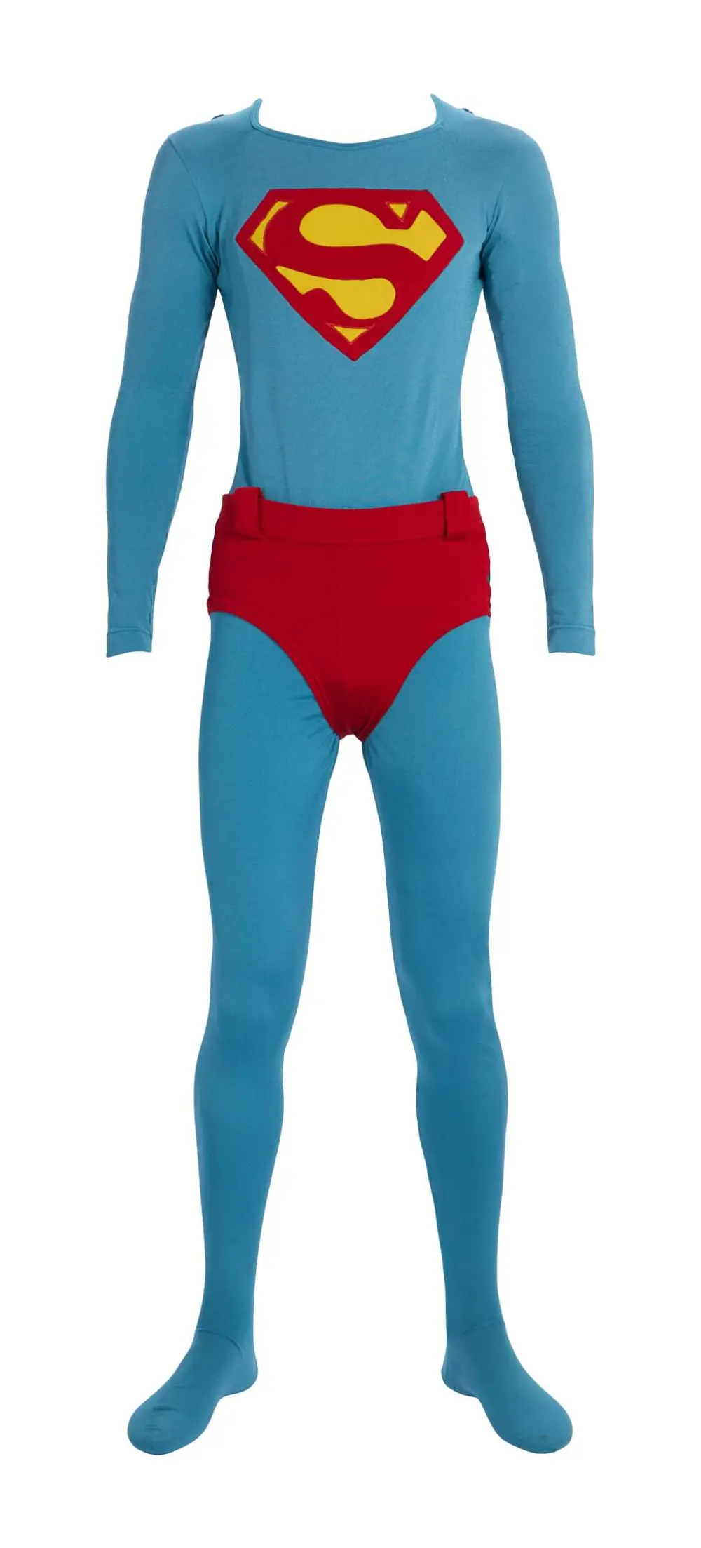 Christopher Reeve Superman IV flying costume, front view