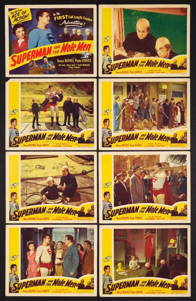Superman and the Mole Men 1951 lobby card set