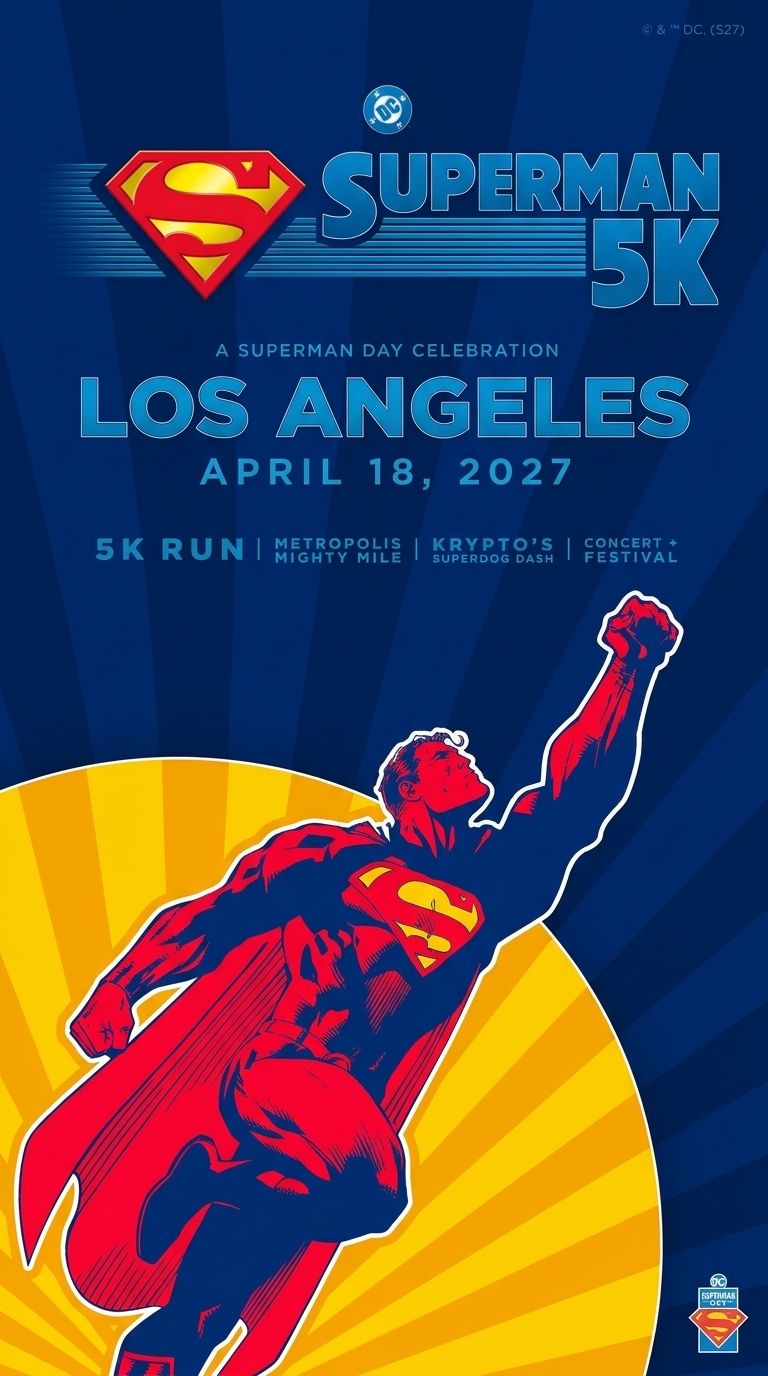 Superman 5K, Concert and Festival Coming to Los Angeles on Superman Day 2027