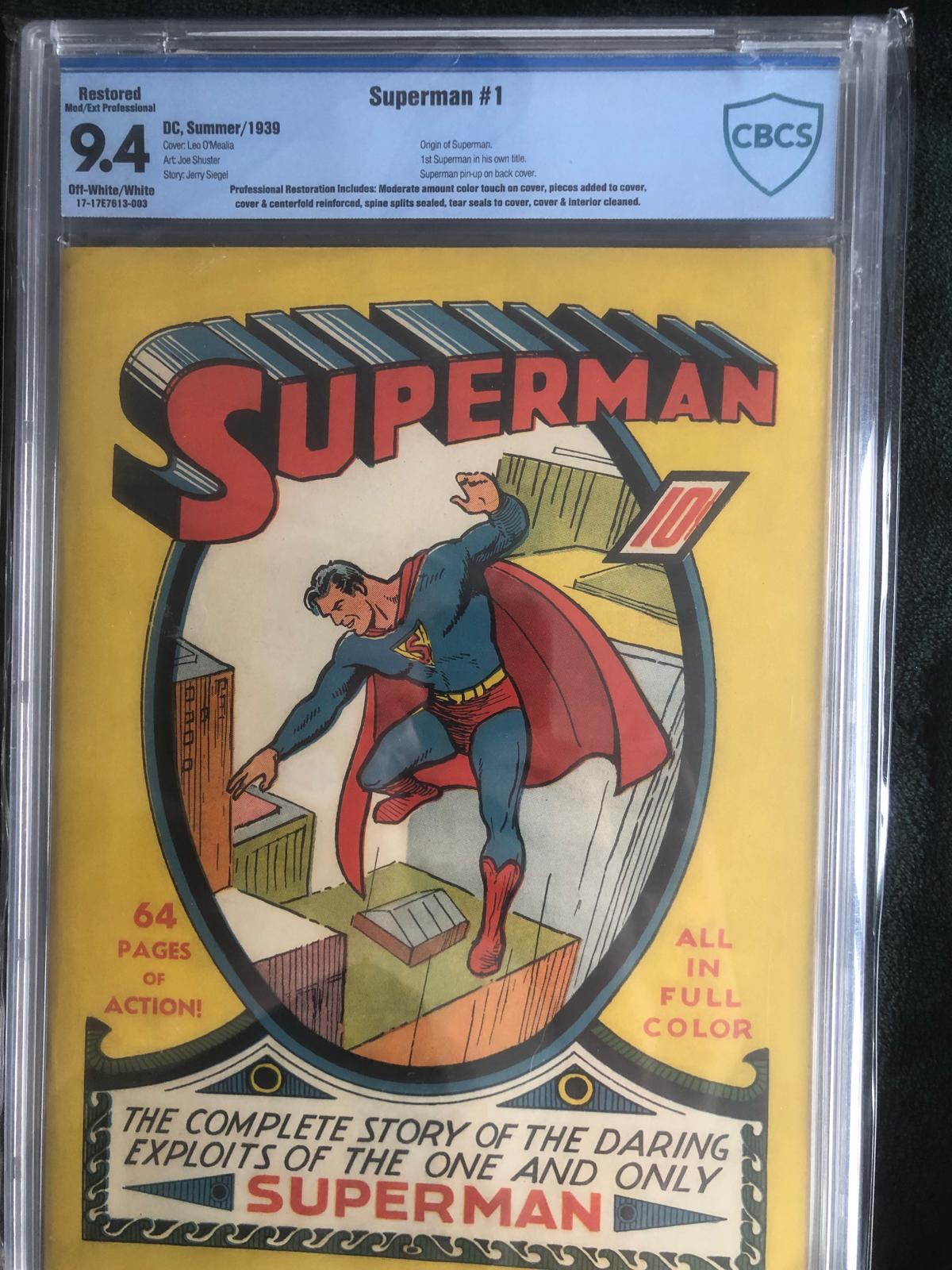 Vintage Restored Copy of 'Superman #1' Available at Auction