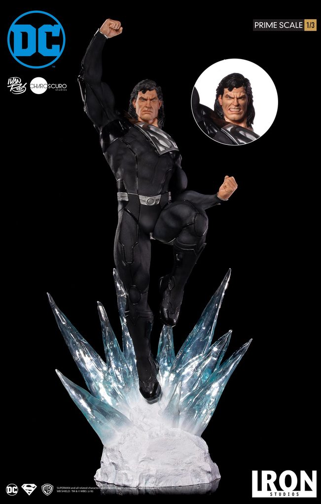 Pre-Order Iron Studios Black Suit Superman 1/3 Scale Prime Statue