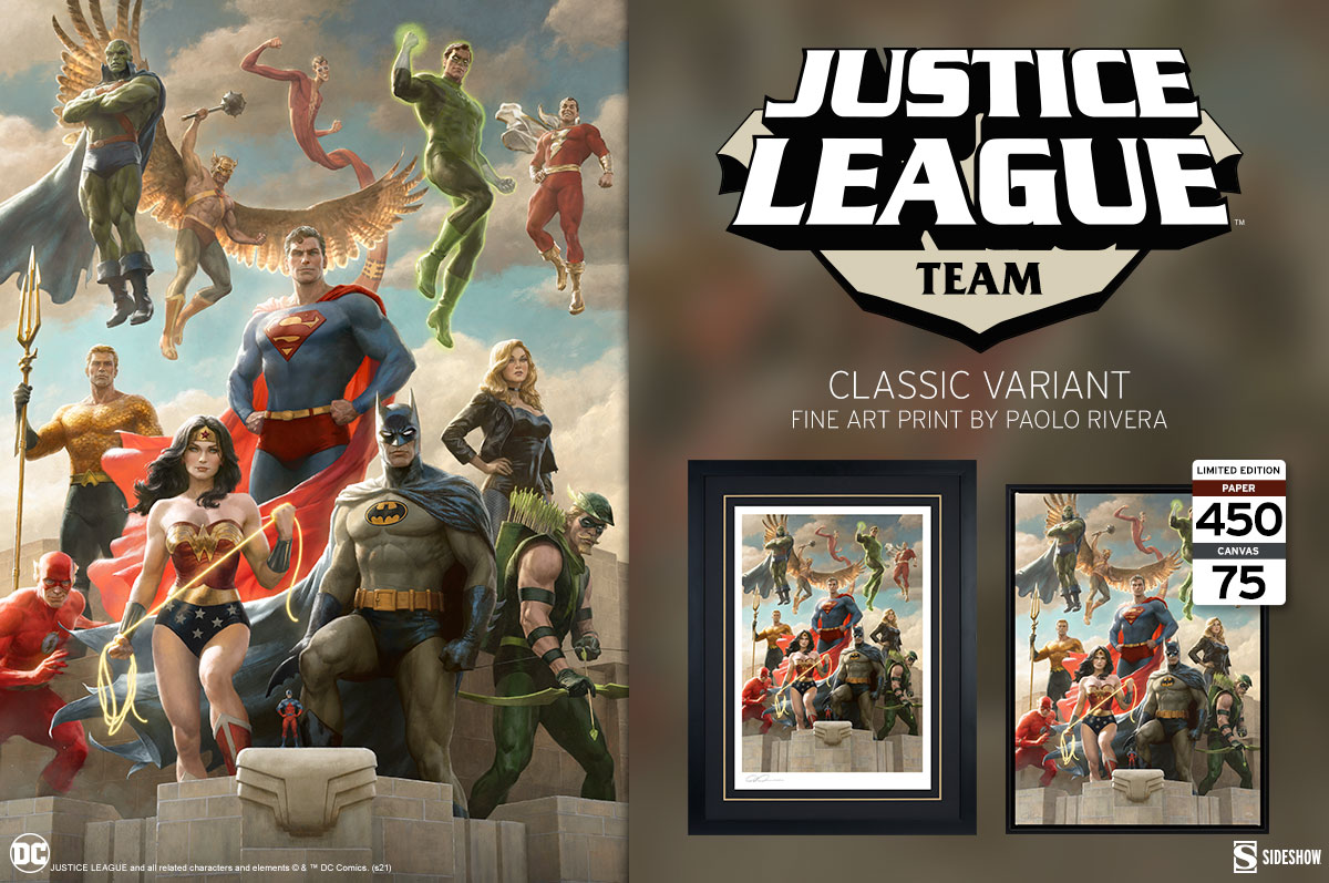 Justice League Team Classic Variant Fine Art Print