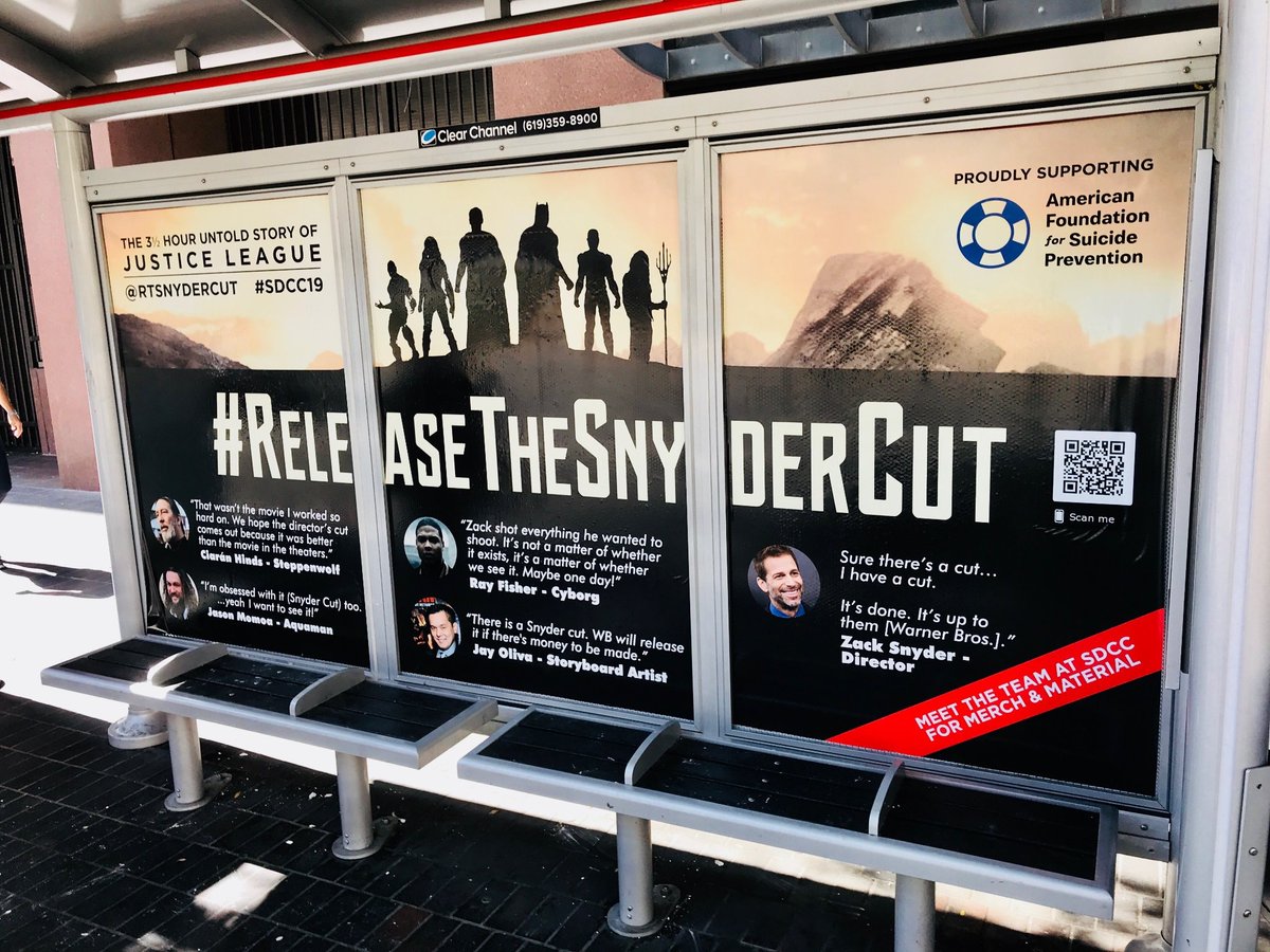 Justice League: Release the Snyder Cut' Ads Posted Around Comic-Con