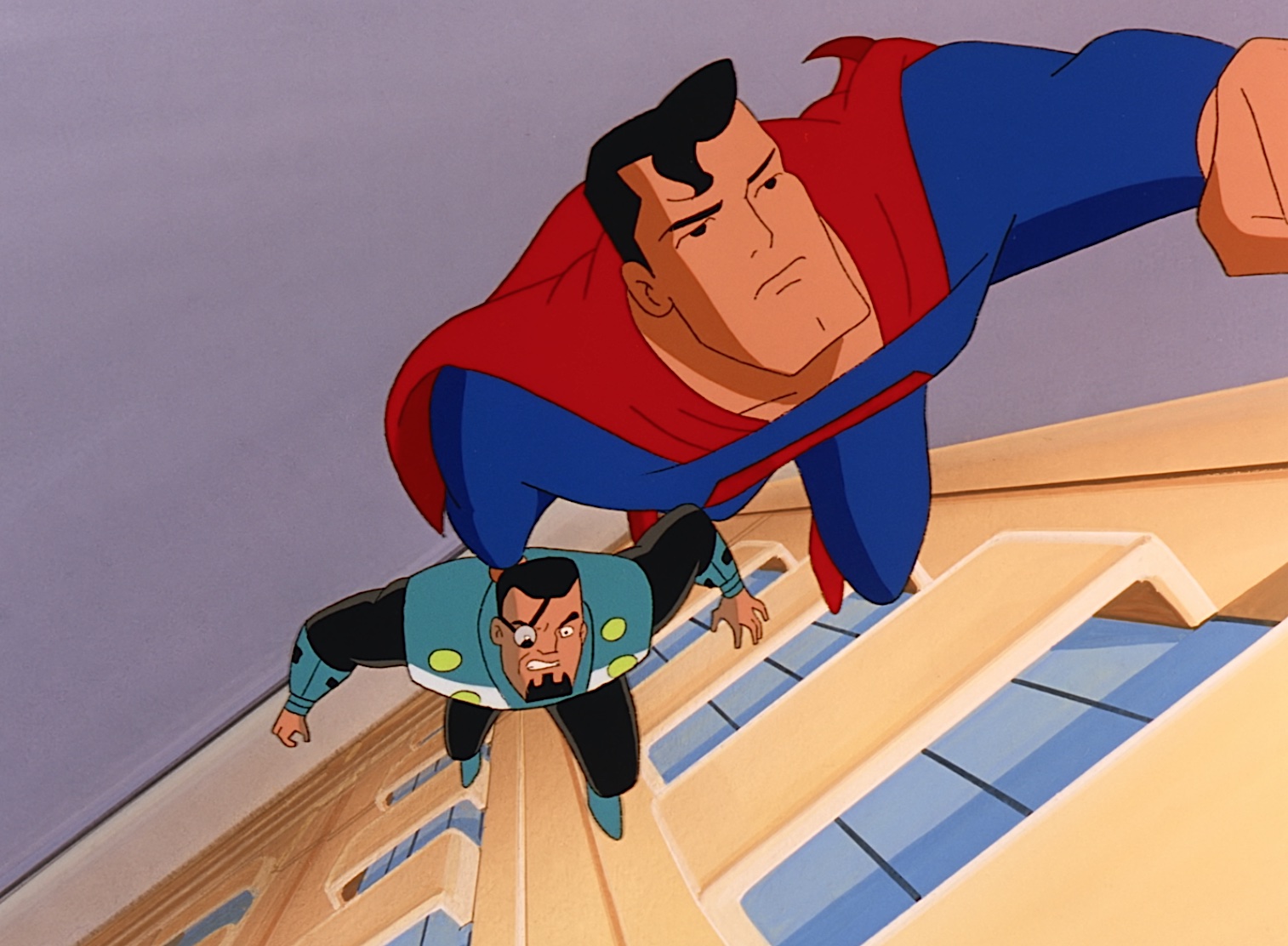 Jax-Ur, being hauled away by Superman. 